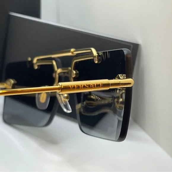 Versace Sunglasses VE2245 10028G 60mm Gold / Grey Gradient Lens Authentic & NWT - Picture 9 of 12